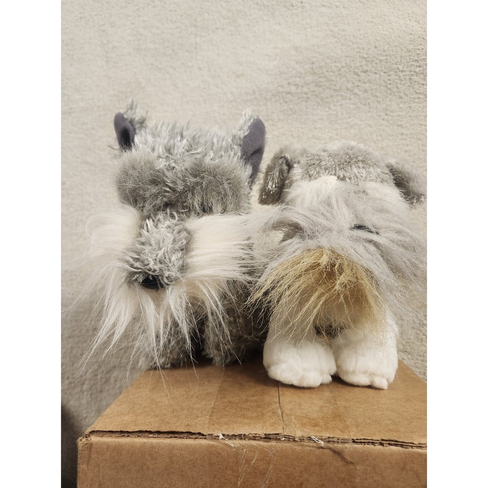 Toby the Schnauzer by Russ & Ganz Webkinz SCHNAUZER DOG Stuffed Lot Of 2